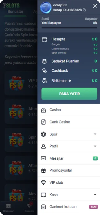 7 Slots Menu