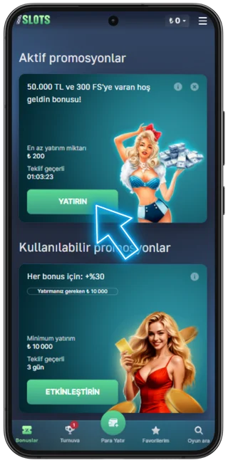 Mevcut bonusları inceleyin